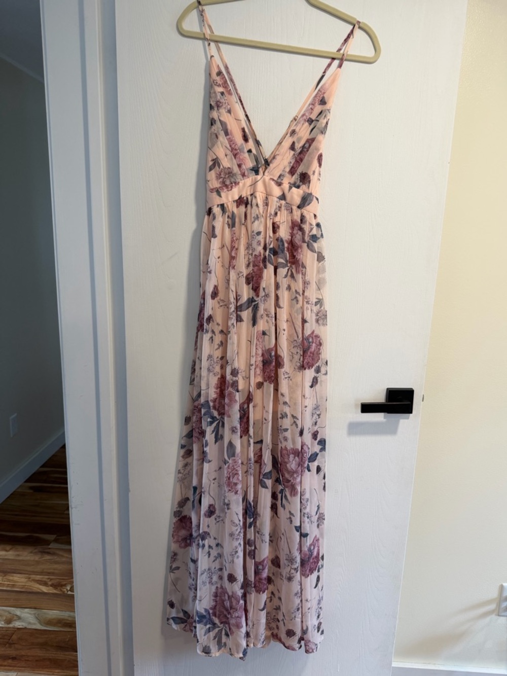 The Vintage Shop Blush Pink Floral Maxi Dress